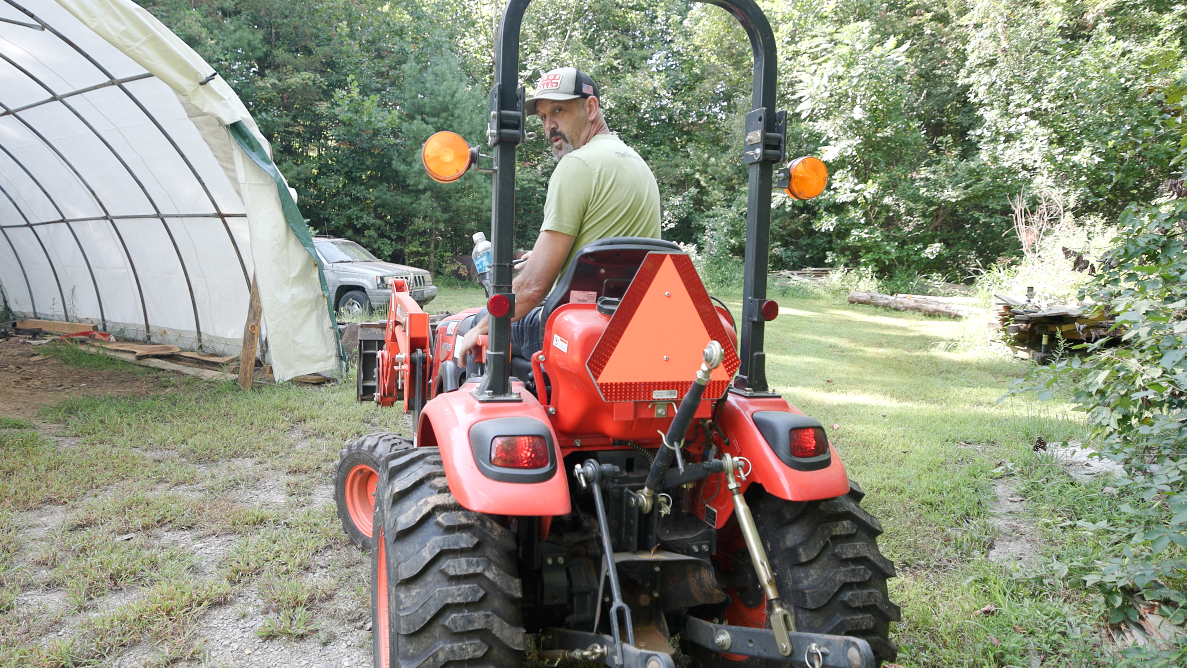 Kevin on the tractor